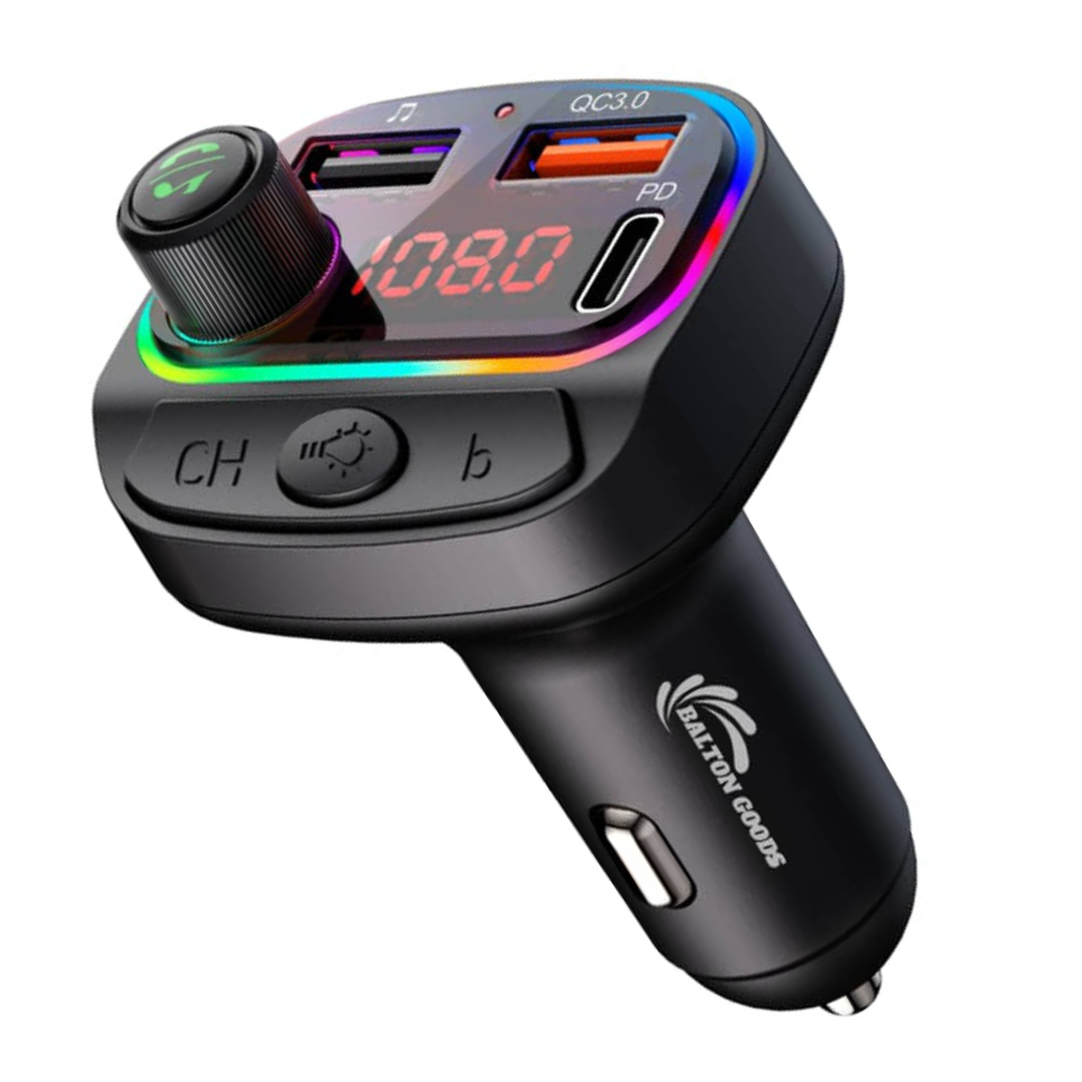 Baltongoods Bluetooth FM Transmitter Premium - Carkit - Autolader - Sn